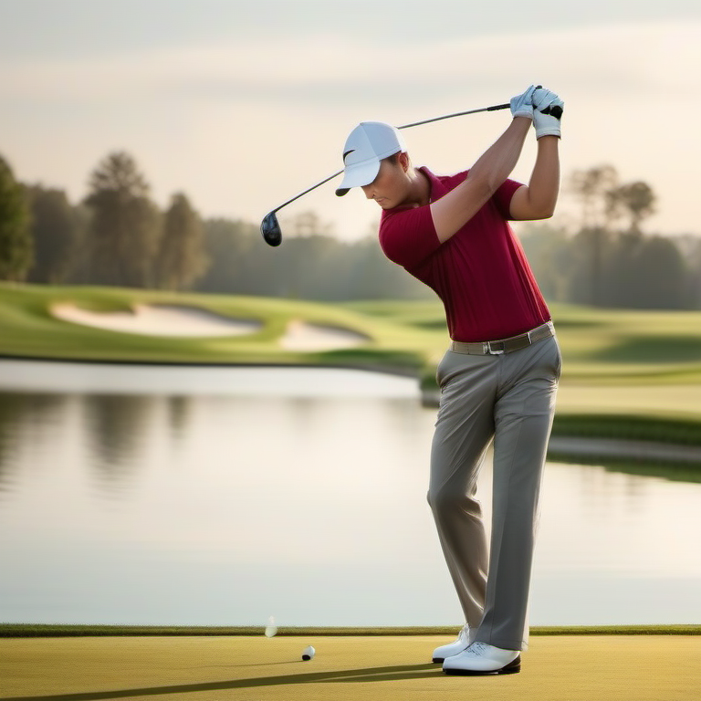 Top Golf Swing tips, golfer at the tee